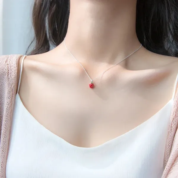 Red_Stainless_Steel_Alloy_Necklace_For_Women