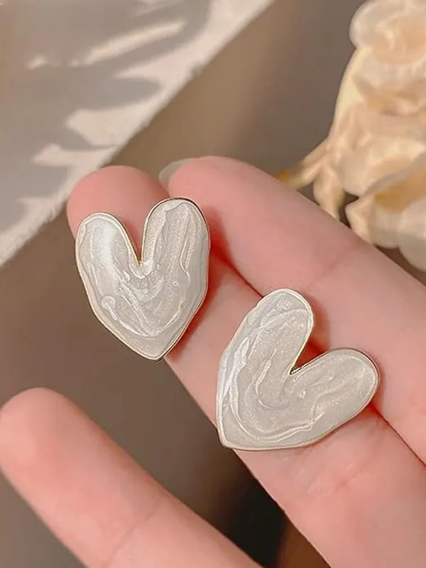 White_Stainless_Steel_Alloy_Earrings_For_Women