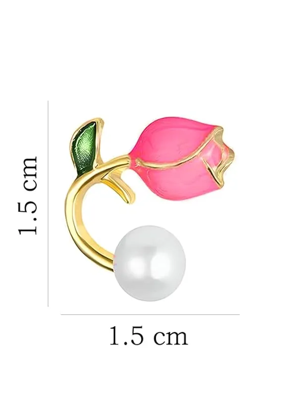 Pink_Stainless_Steel_Alloy_Earrings_For_Women