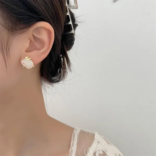 White_Green_Red_Stainless_Steel_Alloy_Earrings_For_Women