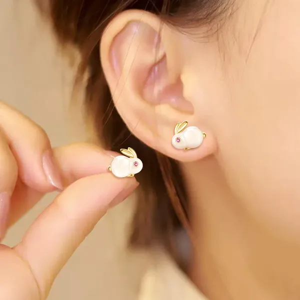 White_Green_Red_Stainless_Steel_Alloy_Earrings_For_Women