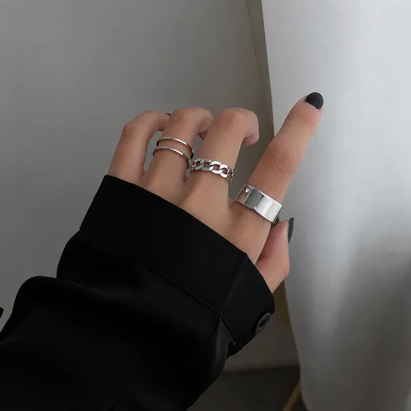 Silver_Stainless_Steel_Alloy_Ring_For_Women_Set_Of_3