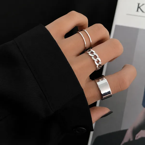 Silver_Stainless_Steel_Alloy_Ring_For_Women_Set_Of_3