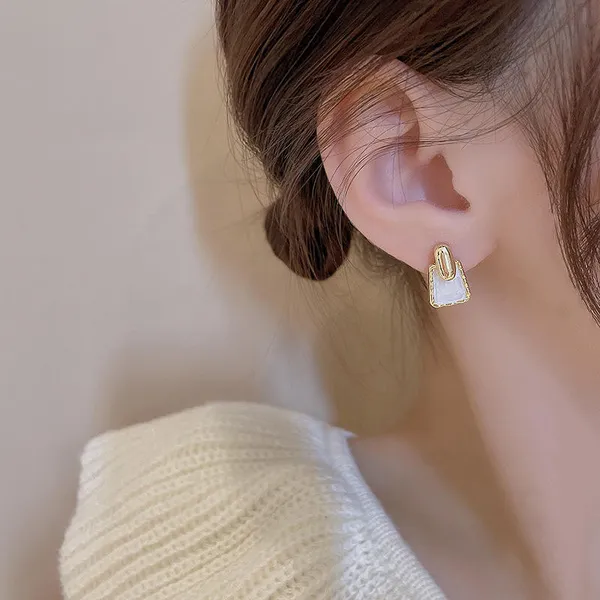 White_Stainless_Steel_Alloy_Earrings_For_Women