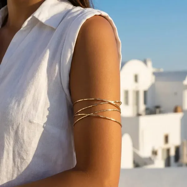 Gold_Stainless_Steel_Alloy_Armlets_For_Women