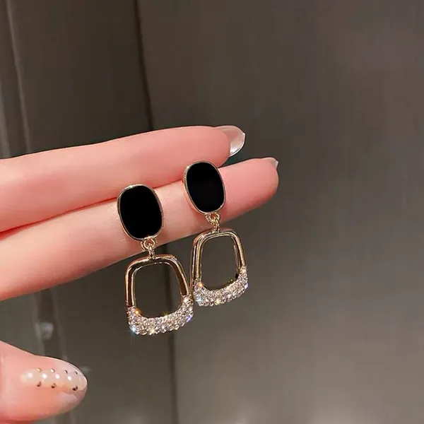 Black_Stainless_Steel_Alloy_Earrings_For_Women