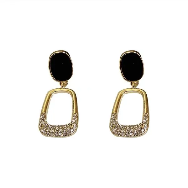 Black_Stainless_Steel_Alloy_Earrings_For_Women