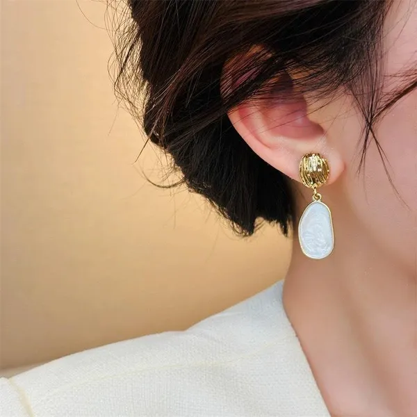 White_Stainless_Steel_Alloy_Earrings_For_Women