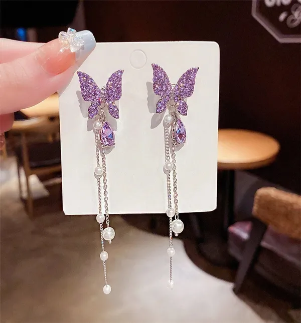Purple_Stainless_Steel_Alloy_Earrings_For_Women