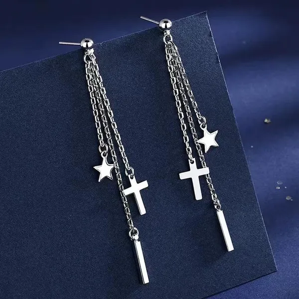 Silver_Stainless_Steel_Alloy_Earrings_For_Women