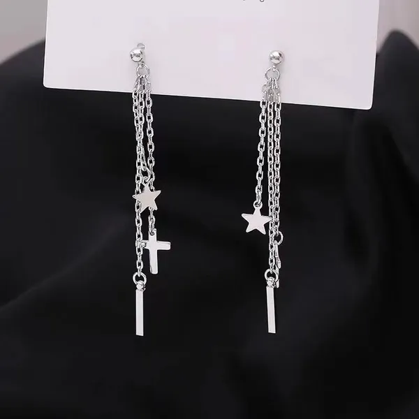 Silver_Stainless_Steel_Alloy_Earrings_For_Women