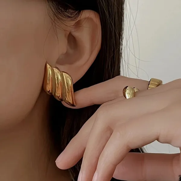 Gold_Stainless_Steel_Alloy_Earrings_For_Women