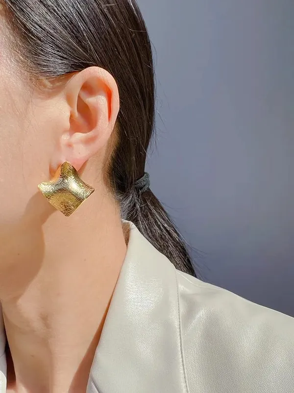 Gold_Stainless_Steel_Alloy_Earrings_For_Women
