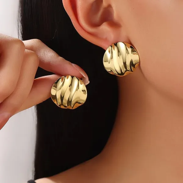 Gold_Stainless_Steel_Alloy_Earrings_For_Women
