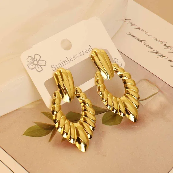 Gold_Stainless_Steel_Alloy_Earrings_For_Women