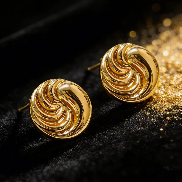 Gold_Stainless_Steel_Alloy_Earrings_For_Women