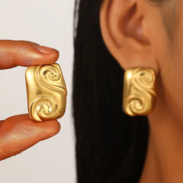 Gold_Stainless_Steel_Alloy_Earrings_For_Women