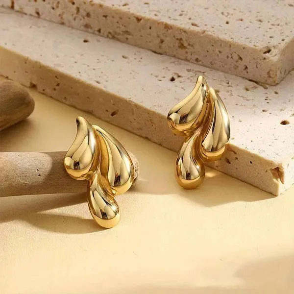 Gold_Stainless_Steel_Alloy_Earrings_For_Women