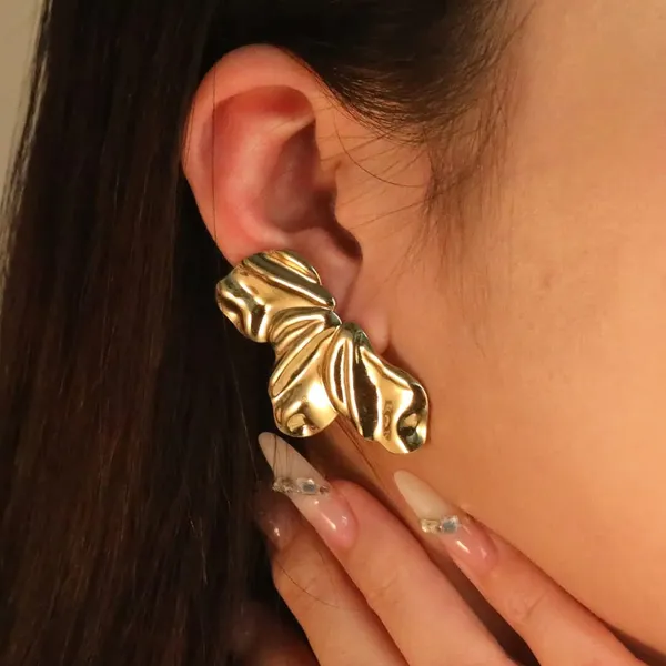Gold_Stainless_Steel_Alloy_Earrings_For_Women