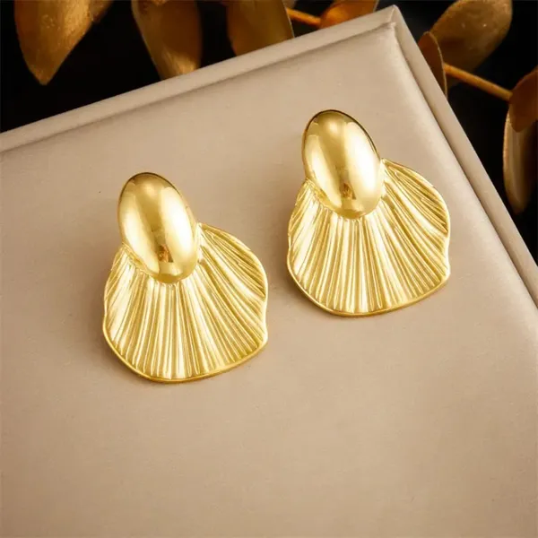 Gold_Stainless_Steel_Alloy_Earrings_For_Women