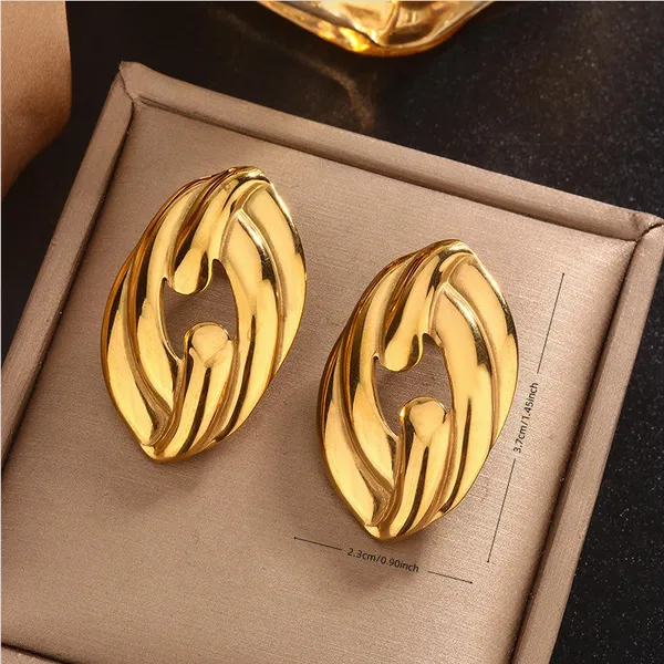 Gold_Stainless_Steel_Alloy_Earrings_For_Women