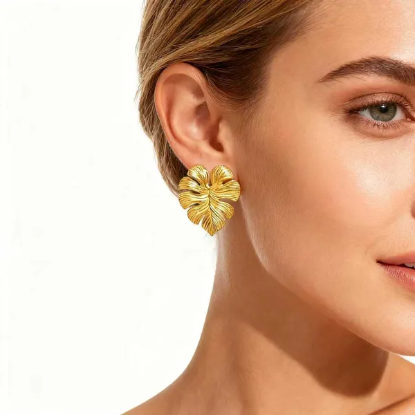 Gold_Stainless_Steel_Alloy_Earrings_For_Women