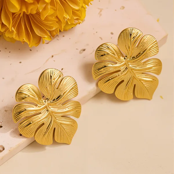 Gold_Stainless_Steel_Alloy_Earrings_For_Women