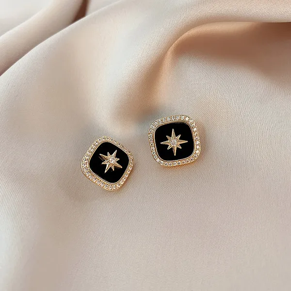 Black_Stainless_Steel_Alloy_Earrings_For_Women