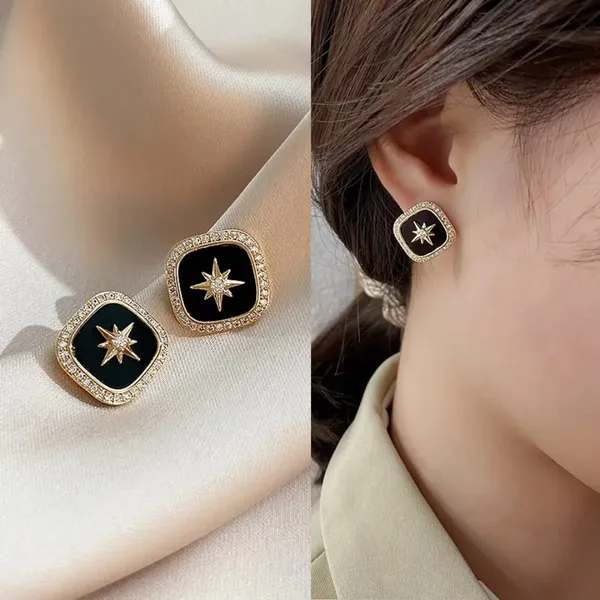 Black_Stainless_Steel_Alloy_Earrings_For_Women