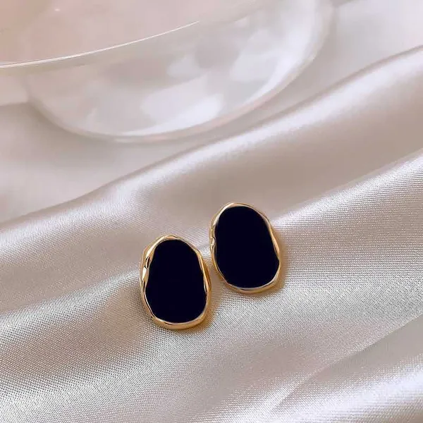Black_Stainless_Steel_Alloy_Earrings_For_Women