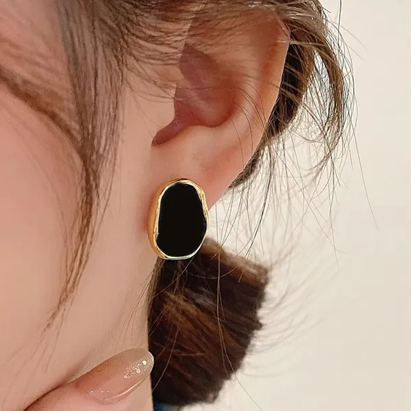 Black_Stainless_Steel_Alloy_Earrings_For_Women