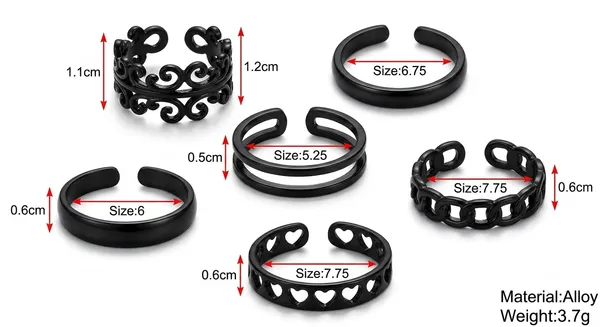 Black_Stainless_Steel_Alloy_Ring_For_Women_Set_Of_6
