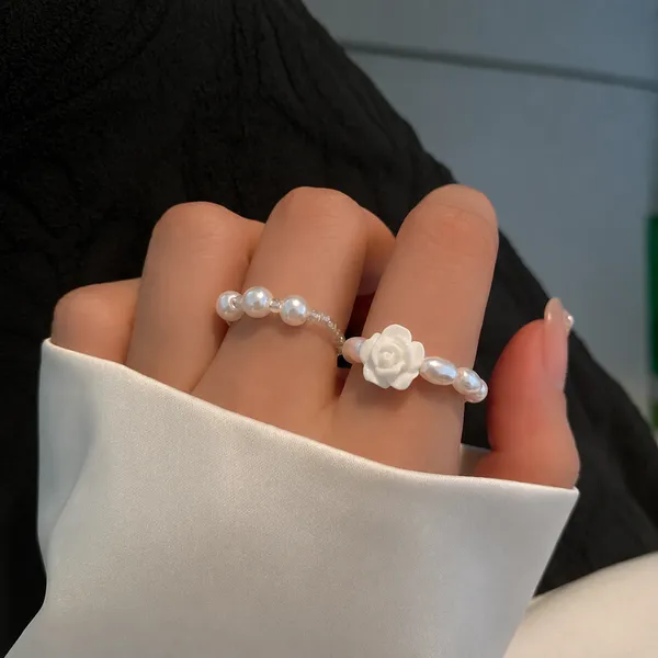 White_Stainless_Steel_Alloy_Ring_For_Women_Set_Of_2