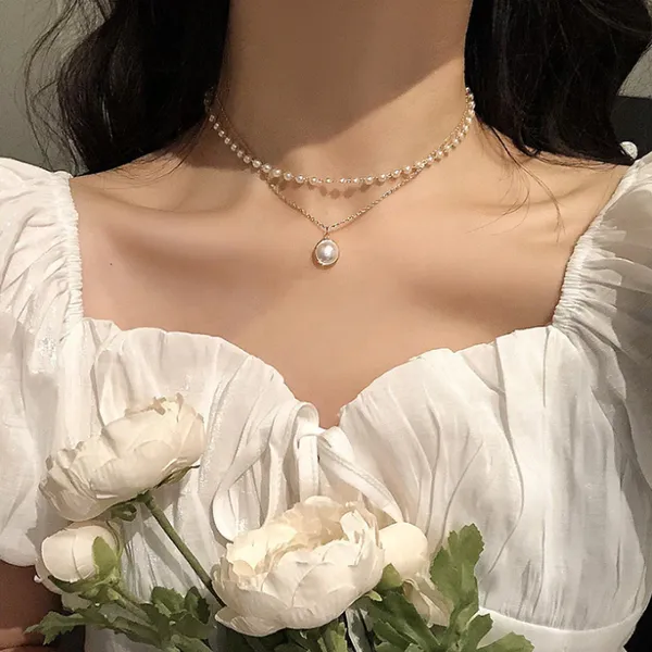 White_Stainless_Steel_Alloy_Necklace_For_Women