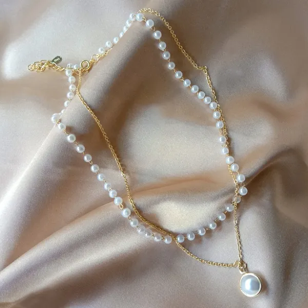 White_Stainless_Steel_Alloy_Necklace_For_Women