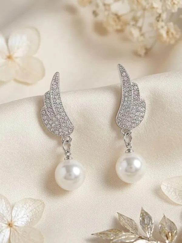 Silver_Stainless_Steel_Alloy_Earrings_For_Women