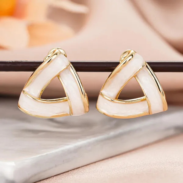 White_Stainless_Steel_Alloy_Earrings_For_Women