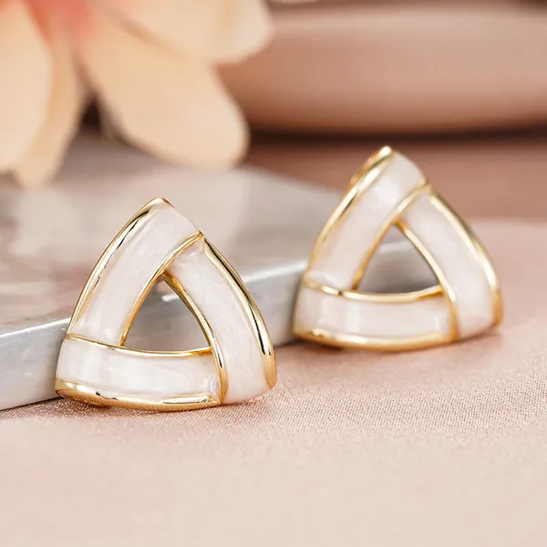 White_Stainless_Steel_Alloy_Earrings_For_Women