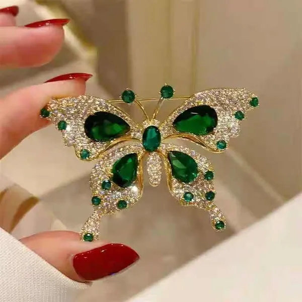 Green_Stainless_Steel_Alloy_Brooch_For_Unisex