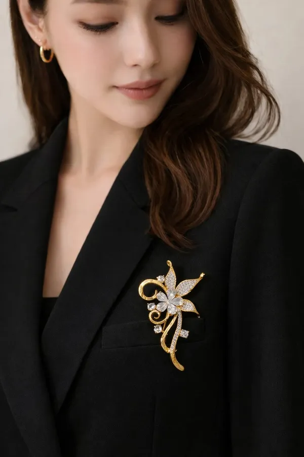 Gold_Stainless_Steel_Alloy_Brooch_For_Unisex