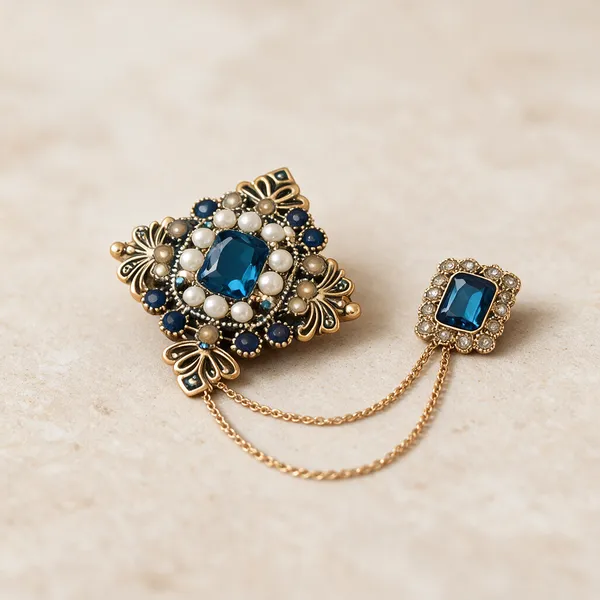 Blue_Stainless_Steel_Alloy_Brooch_For_Unisex