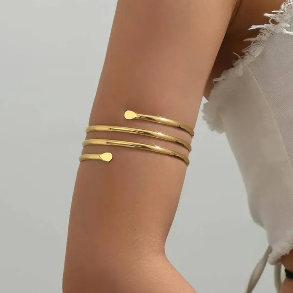 Gold_Stainless_Steel_Alloy_Armlets_For_Women