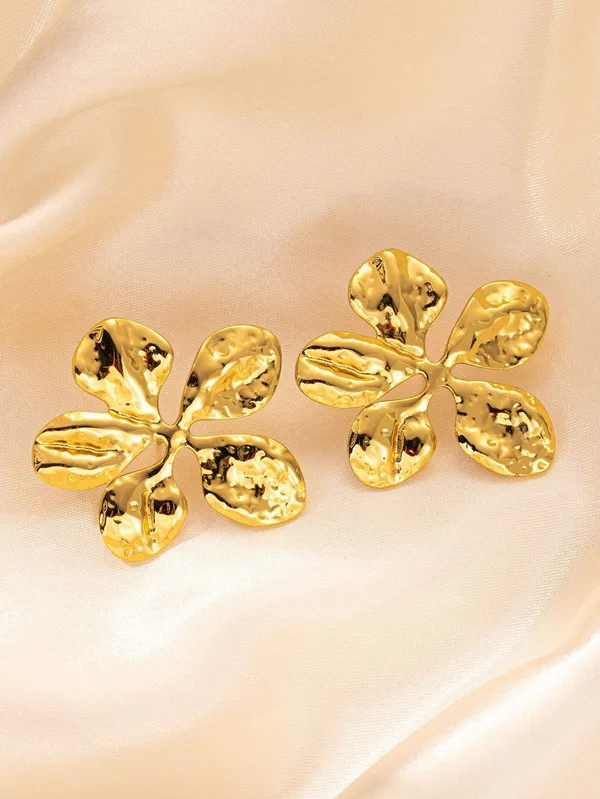 Gold_Stainless_Steel_Alloy_Earrings_For_Women