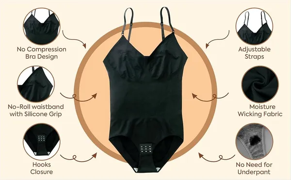 Black_Tummy_Control_Shapewear_Bodysuit_For_Women