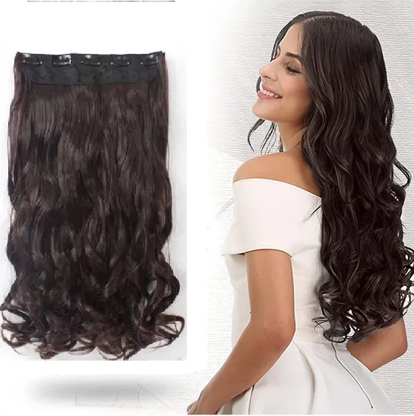 Black_Wavy_Clip-In_Hair_Extension_For_Women