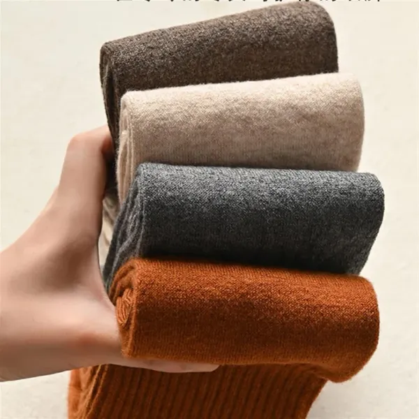 Beige_Cotton_Ribbed_Knee_High_Socks_For_Women