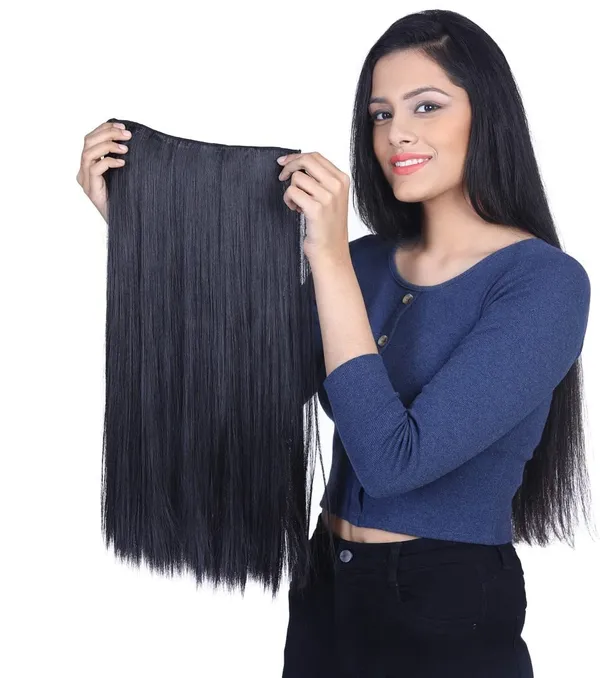 Black_Wavy_Clip-In_Hair_Extension_For_Women
