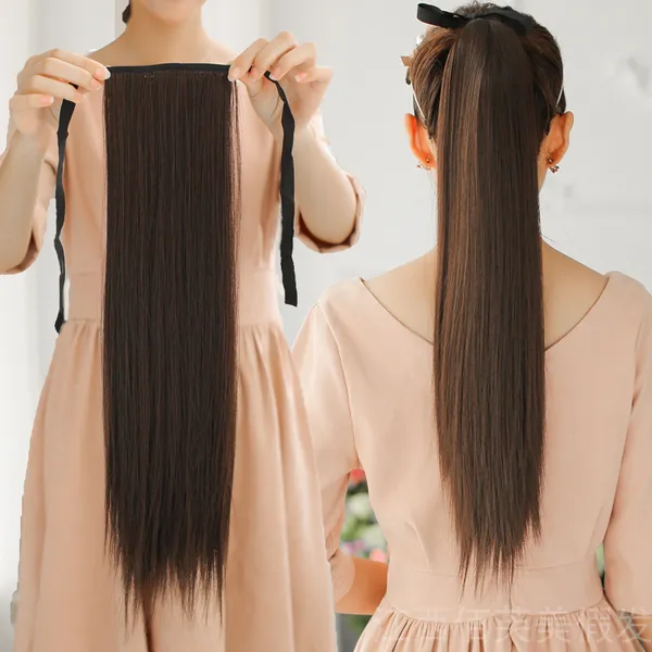 Black_Synthetic_Straight_Long_Tie-Up_Hair_Extension_For_Women