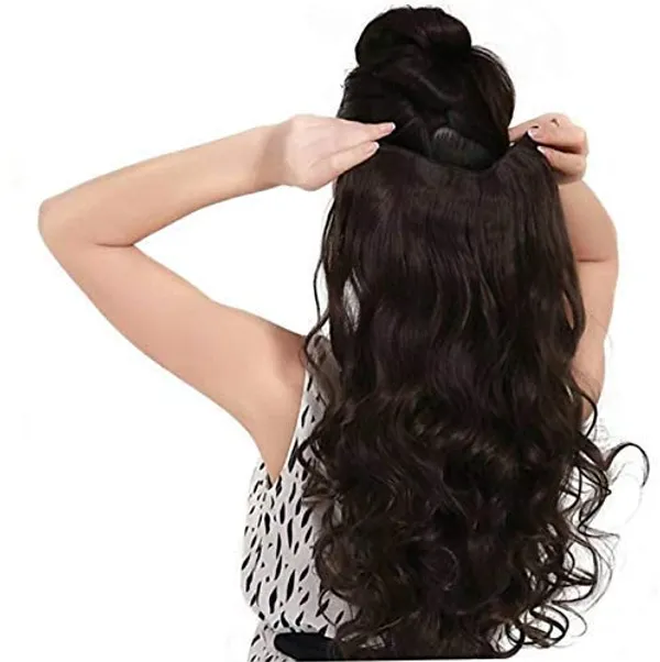 Black_Wavy_Clip-In_Hair_Extension_For_Women