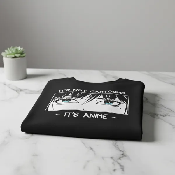 Black_French_Terry_Cotton_Anime_Graphic_Print_T-Shirt_For_Unisex
